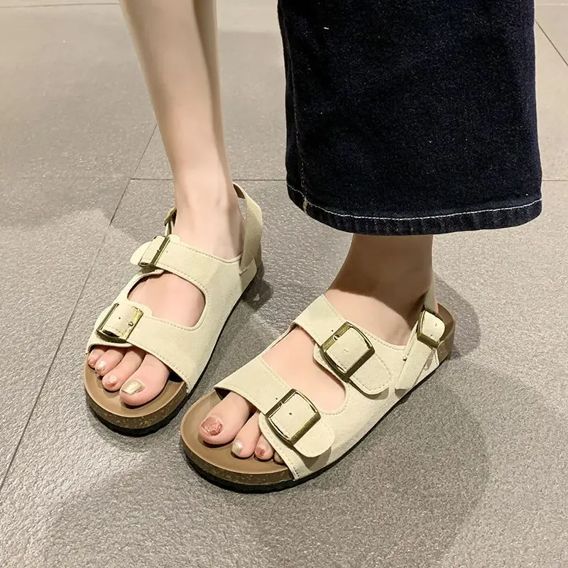 Women's 2026 Summer One-Strap Flat Sandals Dual Buckle Design Comfortable Wide Width Outdoor Trendy
Women's 2026 Summer One-Strap Flat Sandals Dual Buckle Design Comfortable Wide Width Outdoor Trendy