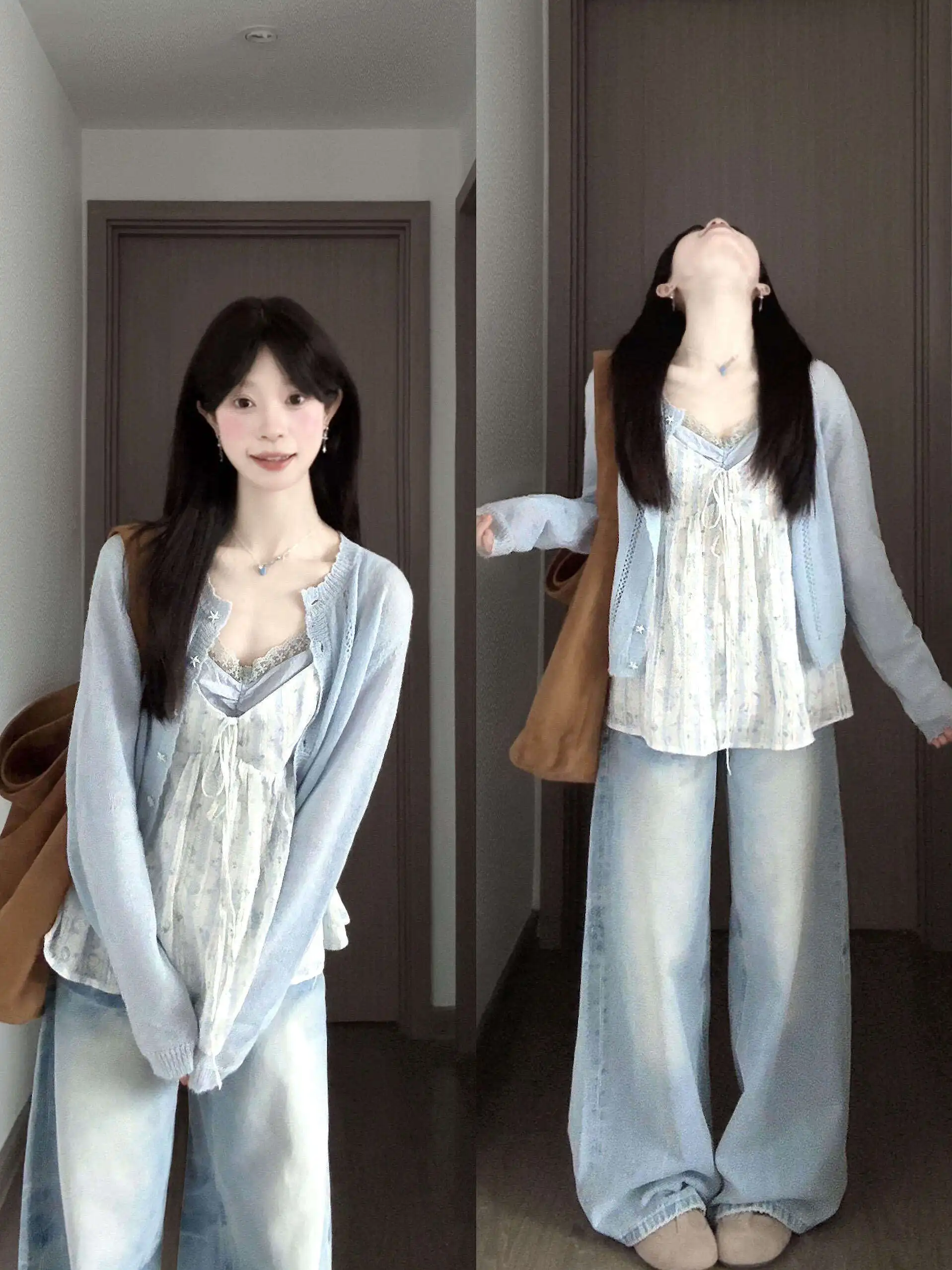 Korean Style Soft Blue Sun Protection Open Cardigan Women's Thin Outerwear Shirt Summer Fashion Loose Fit Long Sleeve Knitted...
Korean Style Soft Blue Sun Protection Open Cardigan Women's Thin Outerwear Shirt Summer Fashion Loose Fit Long Sleeve Knitted...