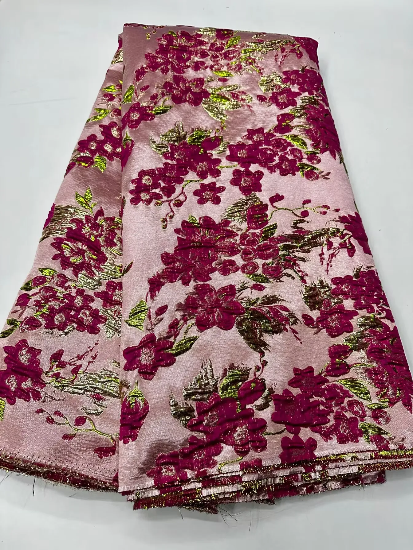 Newest African Brocade Lace Fabric Nigerian Gild Jacquard Lace Fabric Luxury Sew for Women Wedding Party Dresses,Pink 5Yards
Newest African Brocade Lace Fabric Nigerian Gild Jacquard Lace Fabric Luxury Sew for Women Wedding Party Dresses,Pink 5Yards