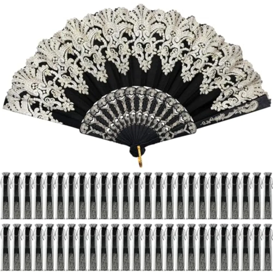50 Pcs Hand Lace Foldable Fans Bulk for Women with Organza Bag Lace Folded Hand European Retro Fan Bridal Dancing Prop Wedding
50 Pcs Hand Lace Foldable Fans Bulk for Women with Organza Bag Lace Folded Hand European Retro Fan Bridal Dancing Prop Wedding