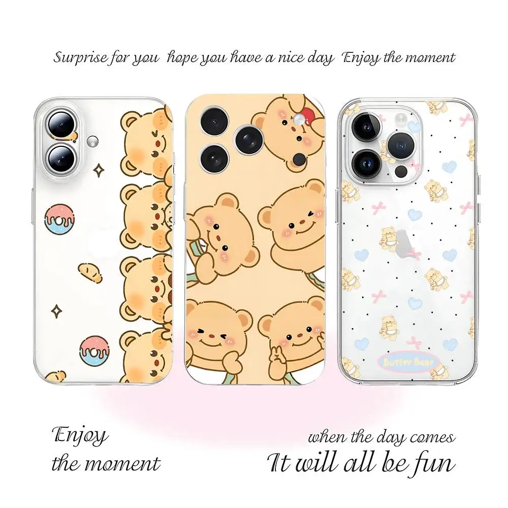 Cute B-butter Bear Phone Case For Iphone 17 16 15 11 13 14 Pro Max 7 8 Plus X Xr Xs Max Se2020 12mini Transparent Cover
Cute B-butter Bear Phone Case For Iphone 17 16 15 11 13 14 Pro Max 7 8 Plus X Xr Xs Max Se2020 12mini Transparent Cover