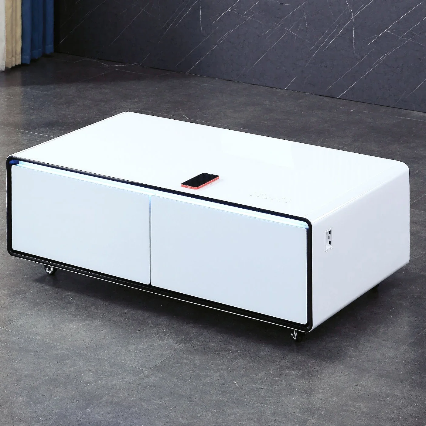 Living Room Furniture Multifunction Wireless Charging Fridge Table with Refrigerator Drawers Smart Coffee Table
Living Room Furniture Multifunction Wireless Charging Fridge Table with Refrigerator Drawers Smart Coffee Table