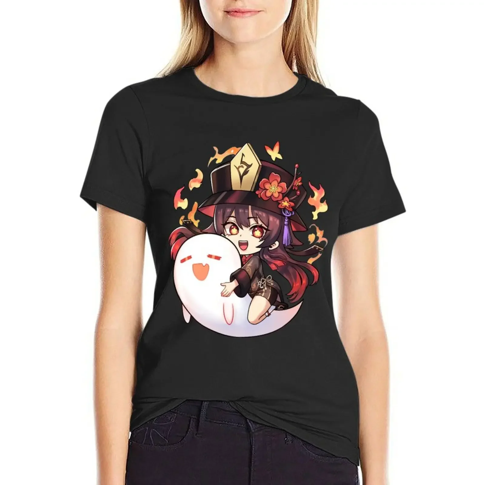 Hu Tao T-Shirt vintage clothes plus size tops oversized cute clothes Woman clothing
Hu Tao T-Shirt vintage clothes plus size tops oversized cute clothes Woman clothing