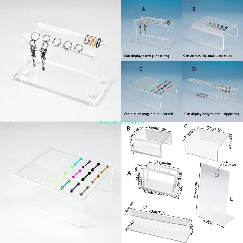 E15E Transparent Acrylic Jewelry Display Plate Lip Display Navel Rack
E15E Transparent Acrylic Jewelry Display Plate Lip Display Navel Rack
