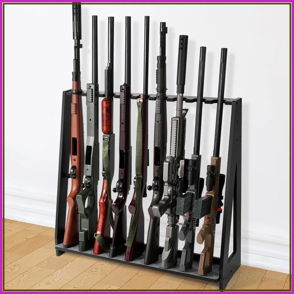 Freestanding Rifle Rack Adjustable Height Holds 9 Long Guns Heavy Duty Wooden Shotgun Storage
Freestanding Rifle Rack Adjustable Height Holds 9 Long Guns Heavy Duty Wooden Shotgun Storage