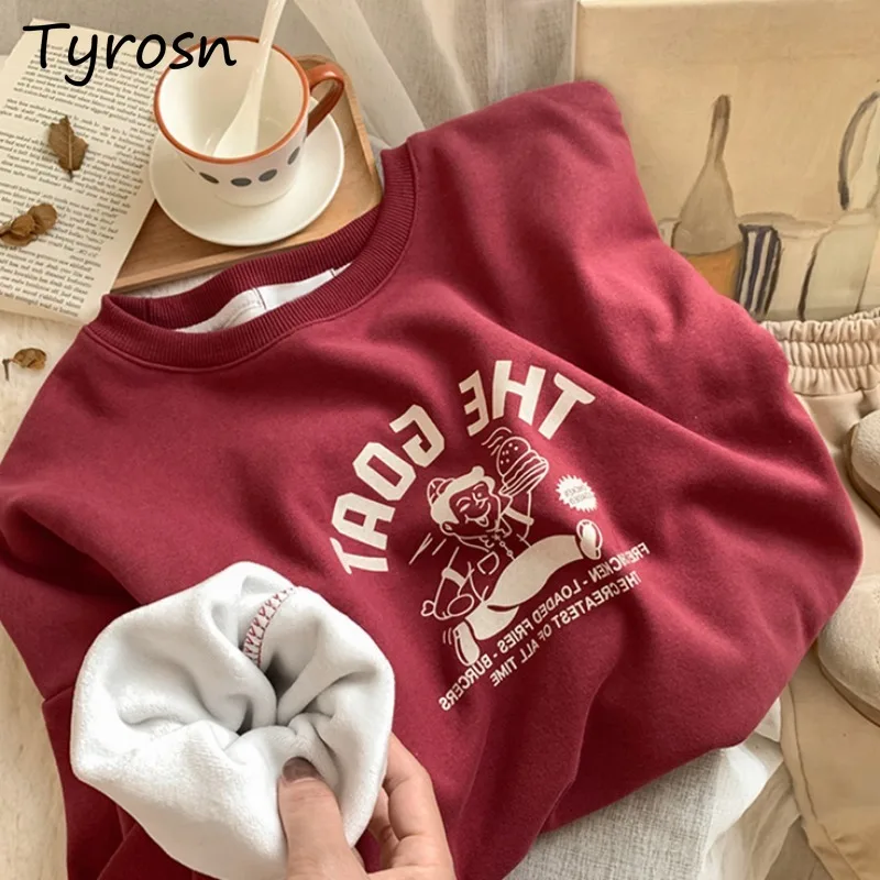 Plus Velvet Sweatshirts Women New Autumn Thickened Korean Style Loose Students All-match Pullover Tops Vintage Fashion Casual
Plus Velvet Sweatshirts Women New Autumn Thickened Korean Style Loose Students All-match Pullover Tops Vintage Fashion Casual