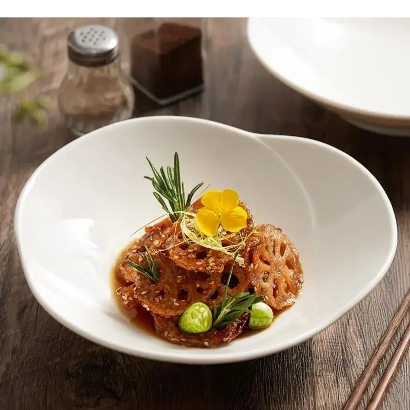 Ceramic Dinner Bowl Fruit Salad Soup Basins Ramen Plates Restaurant Irregular Shape Solid Color Cutlery Snack Dessert Plate
Ceramic Dinner Bowl Fruit Salad Soup Basins Ramen Plates Restaurant Irregular Shape Solid Color Cutlery Snack Dessert Plate
