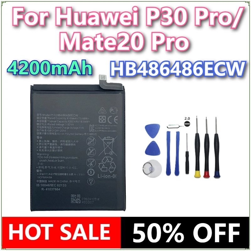 Совершенно новый аккумулятор для мобильного телефона HB486486ECW 4200 мАч для Huawei P30 Pro/Mate20 Pro, сменные аккумуляторы + инструменты
Совершенно новый аккумулятор для мобильного телефона HB486486ECW 4200 мАч для Huawei P30 Pro/Mate20 Pro, сменные аккумуляторы + инструменты