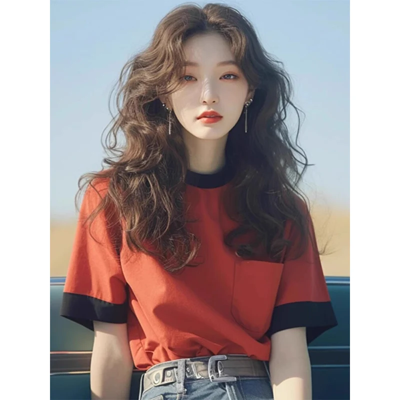 Women Loose Short Sleeve Knit T-shirt Summer Office Lady Vintage Fashion Casual Comfortable Pullovers Thin O-neck Sweet Tops
Women Loose Short Sleeve Knit T-shirt Summer Office Lady Vintage Fashion Casual Comfortable Pullovers Thin O-neck Sweet Tops
