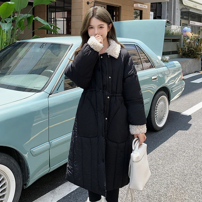 Women's Long down Cotton Coat Casual Parker Warm-Padded Winter Jacket 2025 Windproof Snow Outwear with Pockets for Female
Women's Long down Cotton Coat Casual Parker Warm-Padded Winter Jacket 2025 Windproof Snow Outwear with Pockets for Female