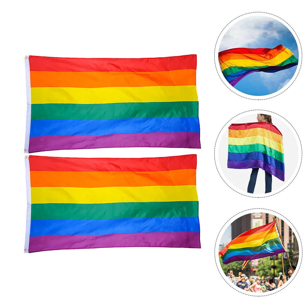 2Pcs Pride Polyester Banner Outdoor Festival Party Decorative Large Rainbow Gay Pride Banner
2Pcs Pride Polyester Banner Outdoor Festival Party Decorative Large Rainbow Gay Pride Banner