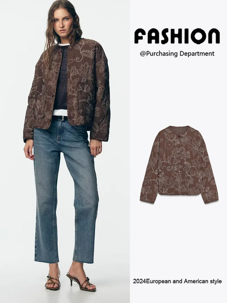 New Autumn Women's Faionable Long Sve Embroidered Coated Jaet Versatile Stitching Outerwear 845880 700
New Autumn Women's Faionable Long Sve Embroidered Coated Jaet Versatile Stitching Outerwear 845880 700