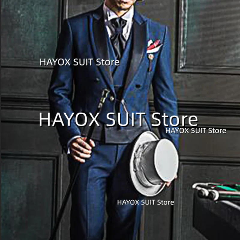 Men's Suits 3 Piece Slim Fit Single Breasted Point Lapel Jacket Pants Vest Formal Wedding Banquet Navy Suit Blazer Set
Men's Suits 3 Piece Slim Fit Single Breasted Point Lapel Jacket Pants Vest Formal Wedding Banquet Navy Suit Blazer Set