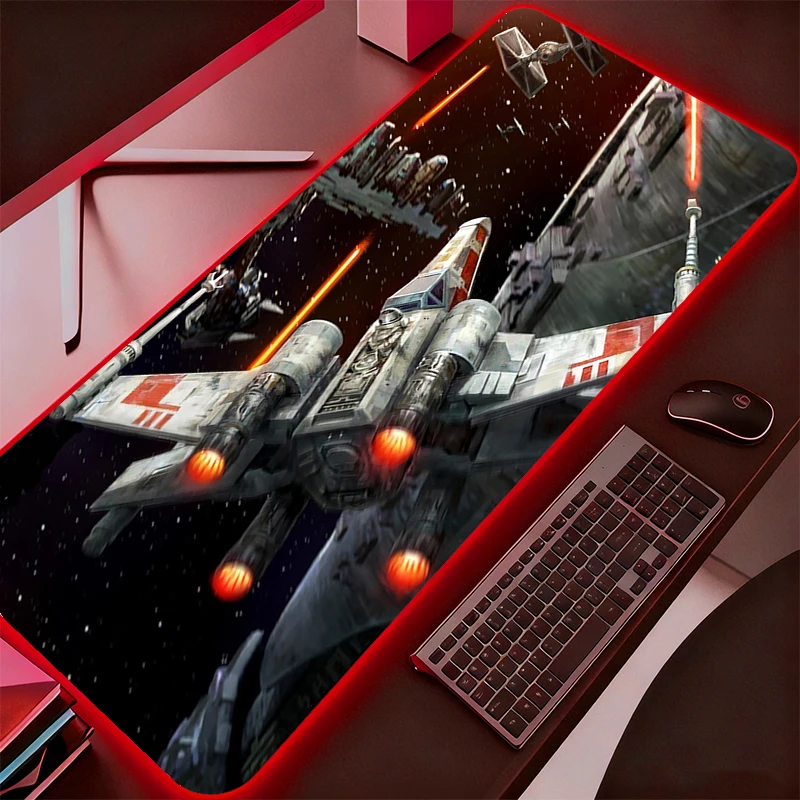 Large Mouse Pad Star Wars RGB Laptop Pc Gamer Keyboard Mat XXL Mousepad Durable LED Edge White Backlight Rubber Table Mat
Large Mouse Pad Star Wars RGB Laptop Pc Gamer Keyboard Mat XXL Mousepad Durable LED Edge White Backlight Rubber Table Mat