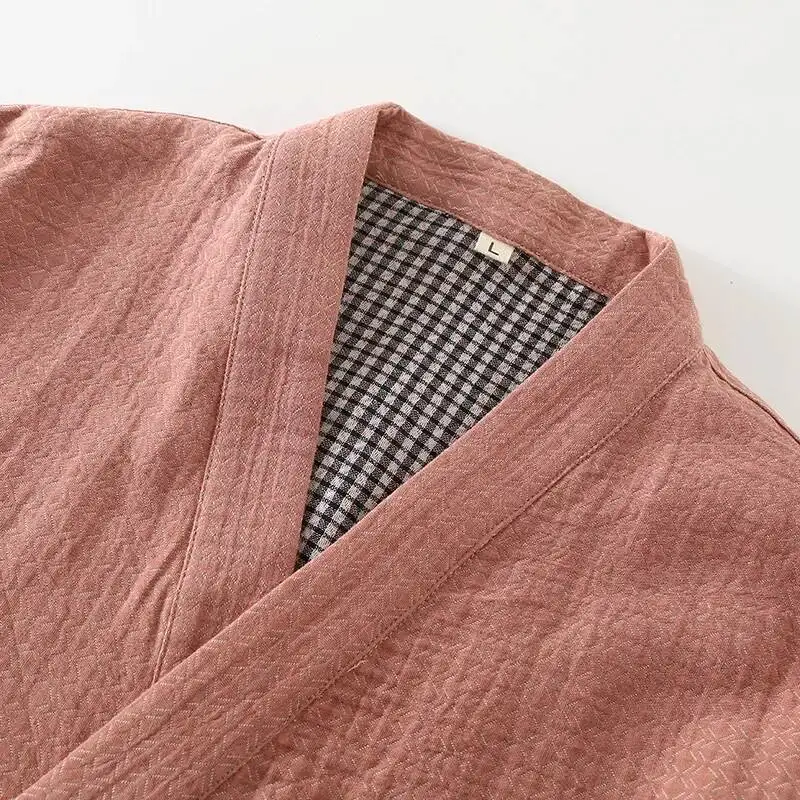 Non Printed Cotton Sleepwear For Men's And Women's Autumn Kimono Robes Set Loose Couple's Home Clothes
Non Printed Cotton Sleepwear For Men's And Women's Autumn Kimono Robes Set Loose Couple's Home Clothes