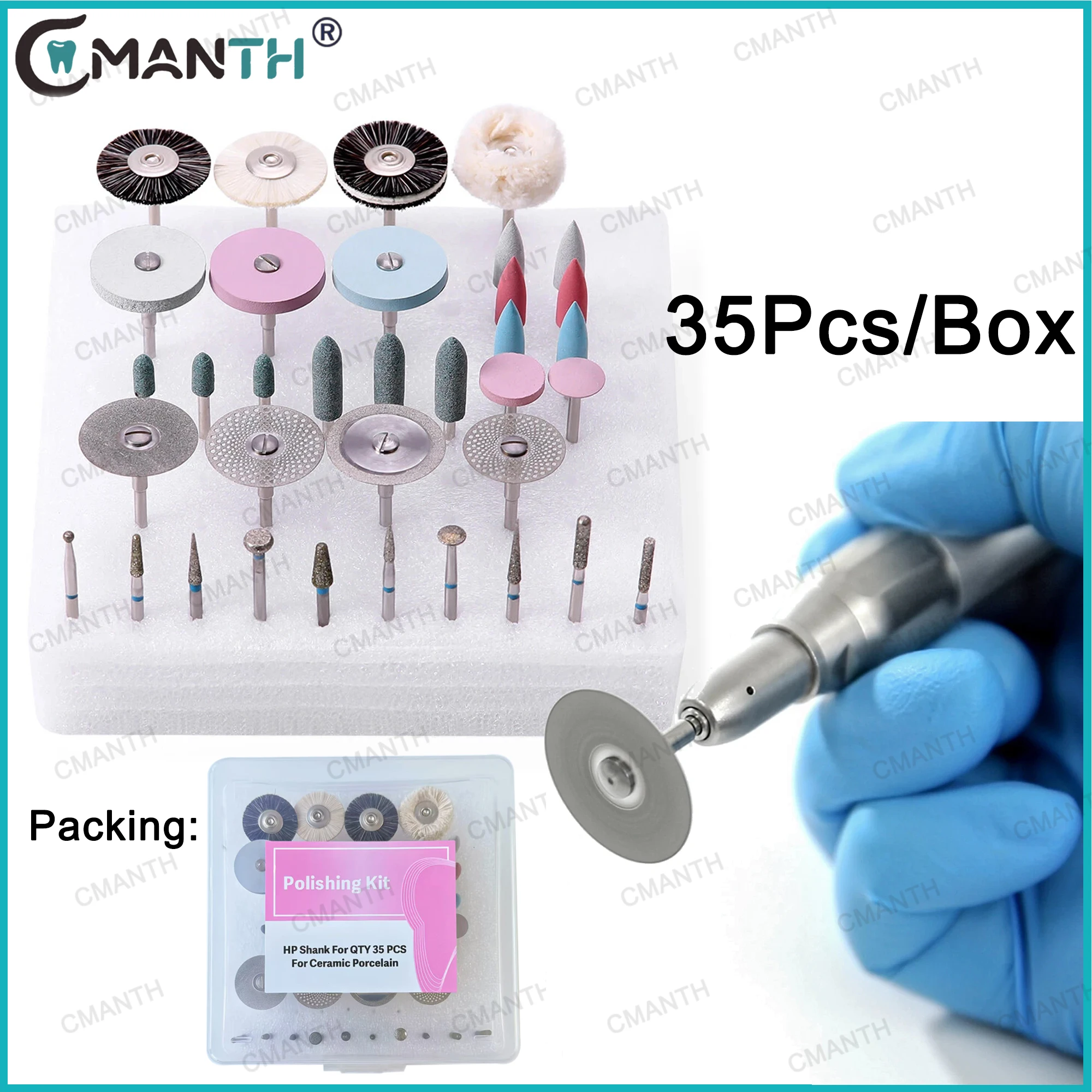 35pcs/box Dental Composite Polishing Materials Silicone Polishing Tip Grinding Heads Dia.2.35mm HP Teeth Polisher Dentistry Tool
35pcs/box Dental Composite Polishing Materials Silicone Polishing Tip Grinding Heads Dia.2.35mm HP Teeth Polisher Dentistry Tool