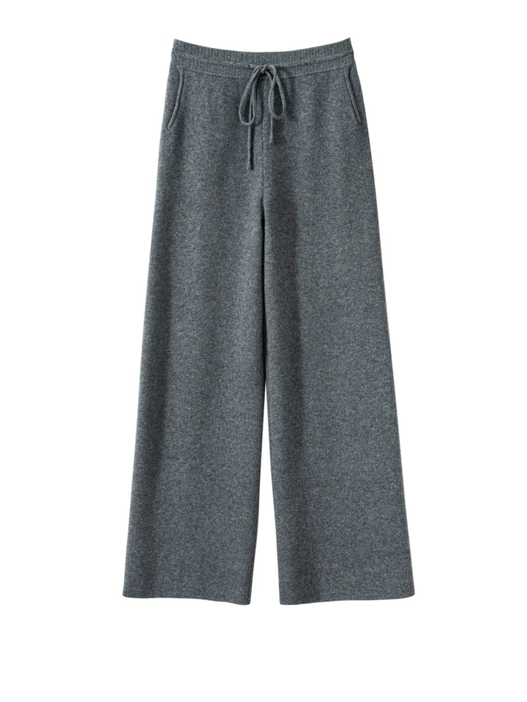 MEETCC осенне-зимние женские широкие брюки из 100% кашемира, брюки со средней талией, мягкие кашемировые теплые повседневные роскошные брюки с карманами
MEETCC осенне-зимние женские широкие брюки из 100% кашемира, брюки со средней талией, мягкие кашемировые теплые повседневные роскошные брюки с карманами