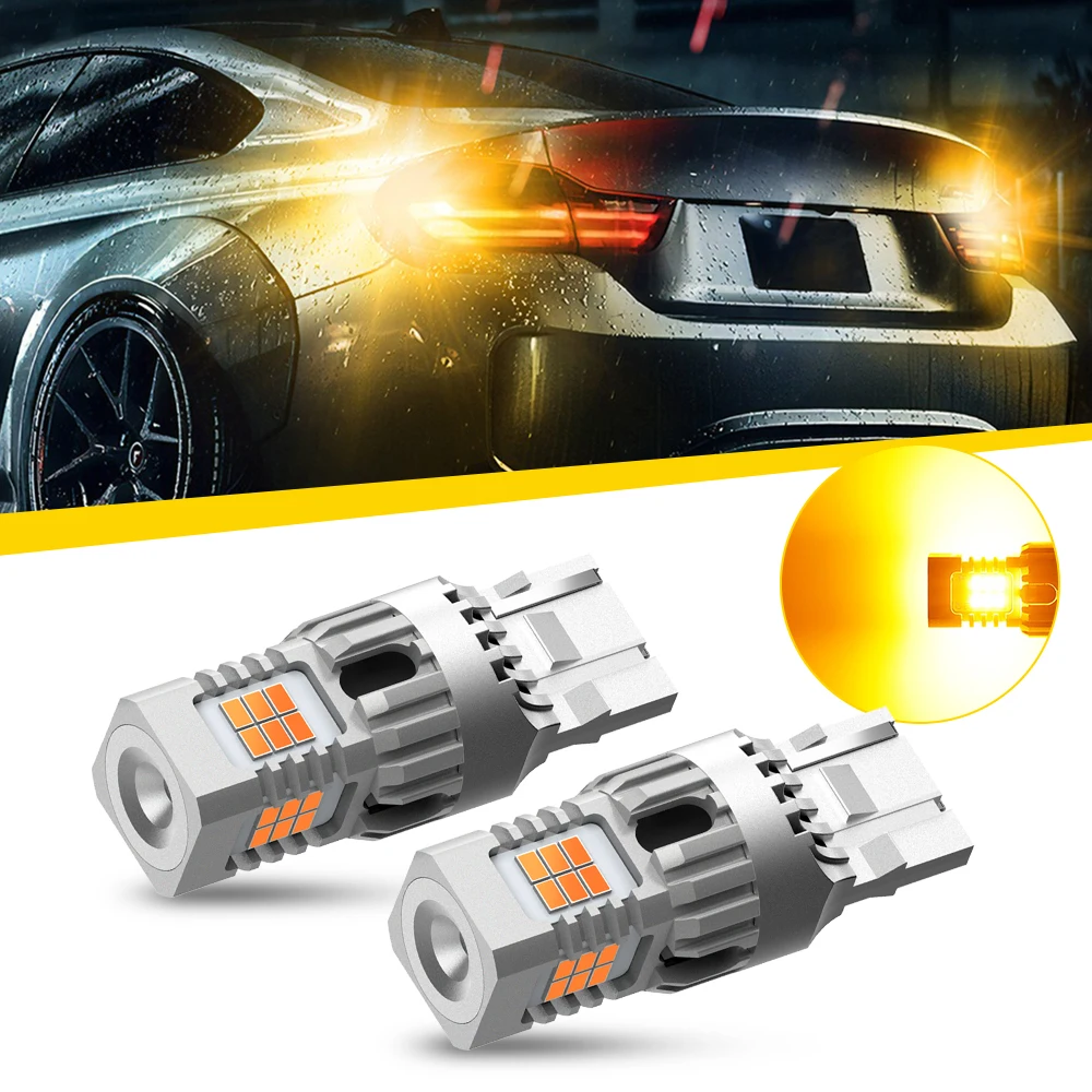 AUXITO 2x T20 7440 W21W WY21W LED Bulb Amber Yellow Canbus Error Free No Hyper Flash Car Lamp For Toyota RAV4 Turn Signal Light
AUXITO 2x T20 7440 W21W WY21W LED Bulb Amber Yellow Canbus Error Free No Hyper Flash Car Lamp For Toyota RAV4 Turn Signal Light