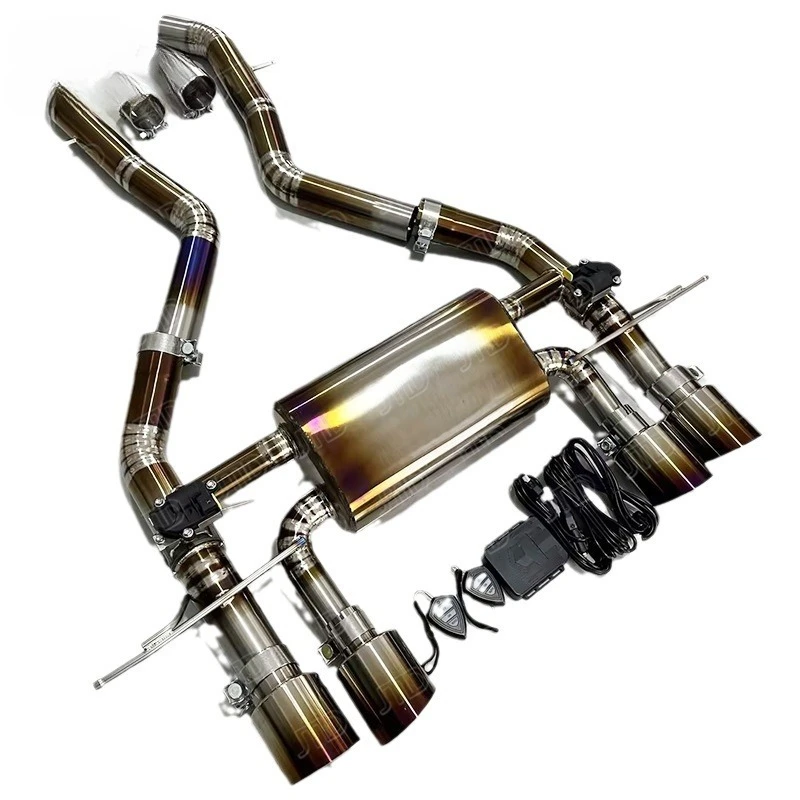 Automobile exhaust modified single tube mid-tail titanium alloy valve exhaust modified sports car sound wave suitable for BMW 
Automobile exhaust modified single tube mid-tail titanium alloy valve exhaust modified sports car sound wave suitable for BMW