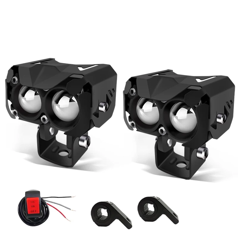 Motorcycle Headlights Dual Color 2 Lens Spotlight Super Bright High Low Beam Scooter Motorbike Driving Light Fog Lamp 12V 24V
Motorcycle Headlights Dual Color 2 Lens Spotlight Super Bright High Low Beam Scooter Motorbike Driving Light Fog Lamp 12V 24V