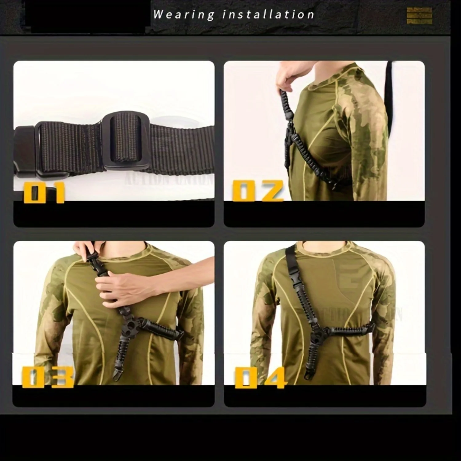 Adjustable Single Point Traditional Sling with Quick Release Buckle for Hunting, Hiking, and Camping - Ideal for Outdoor Activit
Adjustable Single Point Traditional Sling with Quick Release Buckle for Hunting, Hiking, and Camping - Ideal for Outdoor Activit