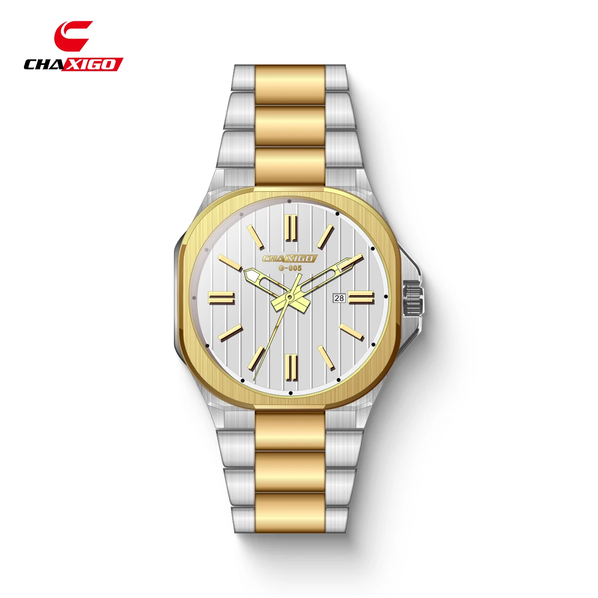 CHAXIGO Men's Business Watch 42mm Alloy Case Calendar Display 30M Waterproof Classic Dress Watch
CHAXIGO Men's Business Watch 42mm Alloy Case Calendar Display 30M Waterproof Classic Dress Watch