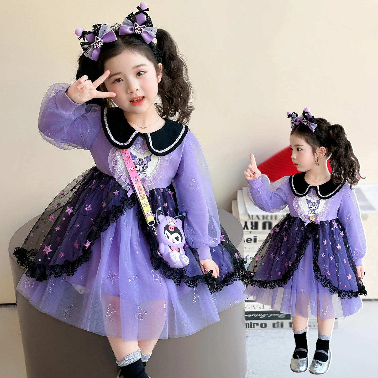 Anime Kuromi Girls Lolita Princess Dress Sweet Ruffled Layered Tutu Gown Bow Decor Kids Party Birthday Festival Costume Gift
Anime Kuromi Girls Lolita Princess Dress Sweet Ruffled Layered Tutu Gown Bow Decor Kids Party Birthday Festival Costume Gift