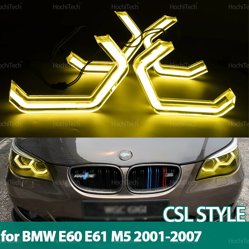 Для BMW 5 серии E60 E61 M5 2001-2007 Лимонно-желтый CSL Стиль M4 Стиль Супер яркий светодиодный кольцо с ангельскими глазами Белая лампа DRL
Для BMW 5 серии E60 E61 M5 2001-2007 Лимонно-желтый CSL Стиль M4 Стиль Супер яркий светодиодный кольцо с ангельскими глазами Белая лампа DRL