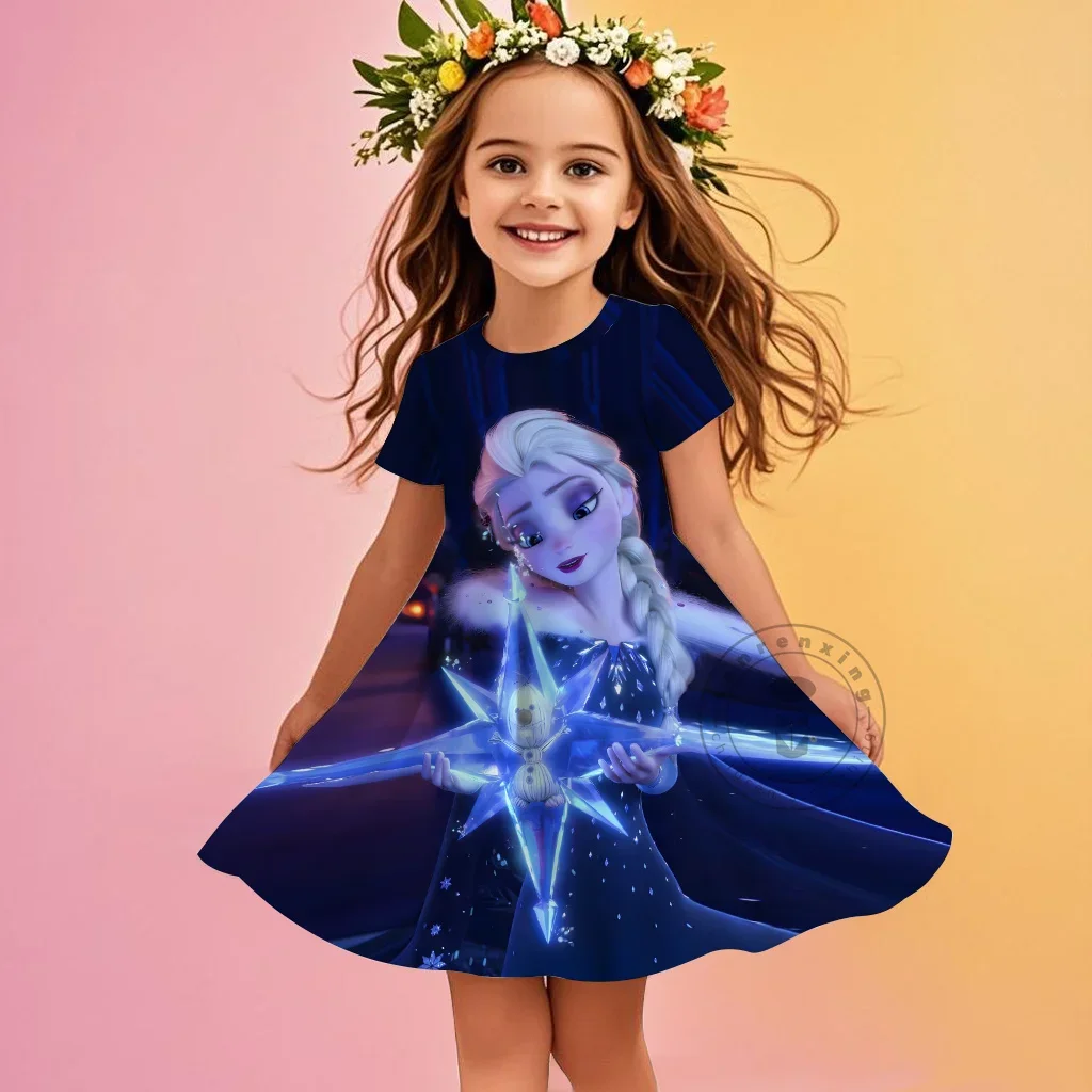 New Summer Girl Dress Disney Princess Elsa Cute 3D Print Children's Clothing 2025 Cute Fashion Princess Cartoon Comfortable
New Summer Girl Dress Disney Princess Elsa Cute 3D Print Children's Clothing 2025 Cute Fashion Princess Cartoon Comfortable