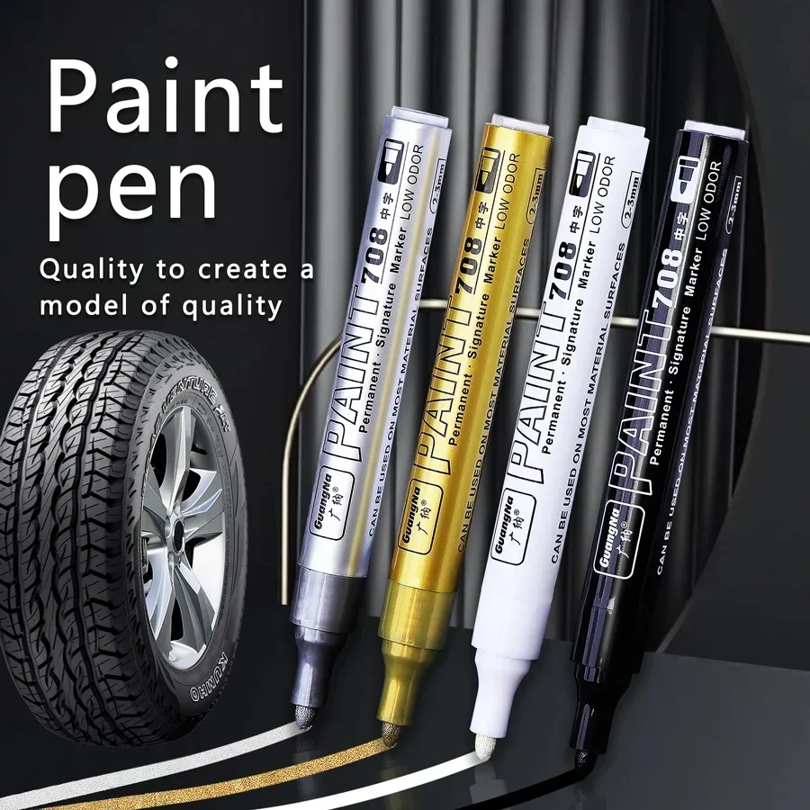 Guangna 708 paint pen high temperature resistant waterproof industrial waterproof car spray paint pen diy tire touch up pen
Guangna 708 paint pen high temperature resistant waterproof industrial waterproof car spray paint pen diy tire touch up pen