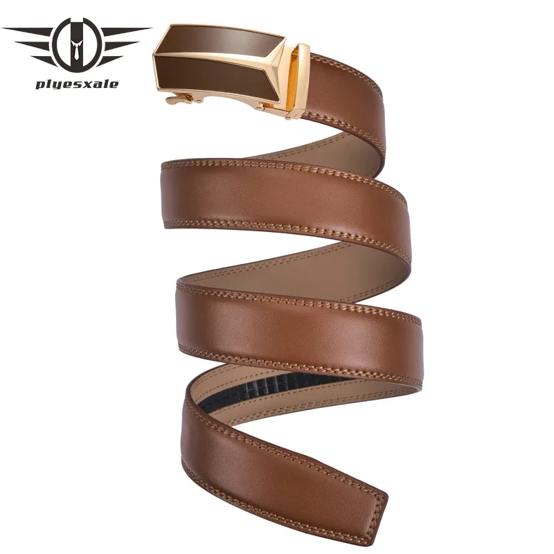Plyesxale Luxury Brown Leather Belt For Men Fashion Ratchet Belts with Automatic Buckle Formal Business Dress Strap Male B128
Plyesxale Luxury Brown Leather Belt For Men Fashion Ratchet Belts with Automatic Buckle Formal Business Dress Strap Male B128