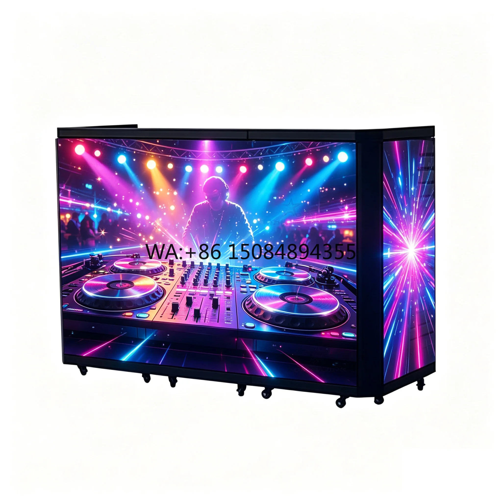 Custom Logo Professional Foldable Led Dj Booth Display Durable Portable DJ Booth LED Screen for Weddings Parties Events Rental
Custom Logo Professional Foldable Led Dj Booth Display Durable Portable DJ Booth LED Screen for Weddings Parties Events Rental