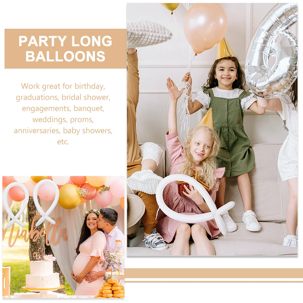 200Pcs Long Balloons for Party Strip Modeling Twisting Latex Balloons Decorations Wedding Birthday Event Supplies
200Pcs Long Balloons for Party Strip Modeling Twisting Latex Balloons Decorations Wedding Birthday Event Supplies