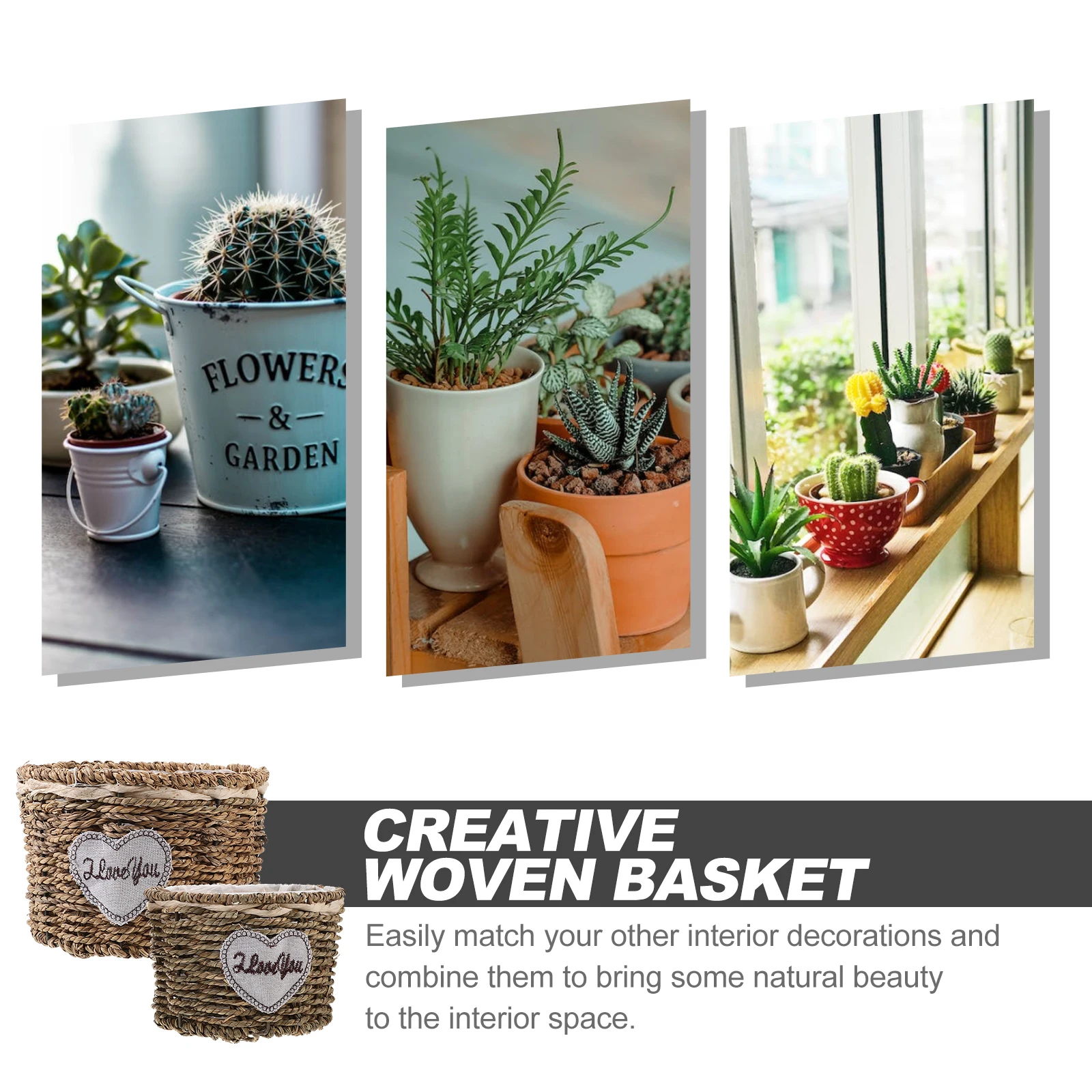 2 Pcs Woven Flower Basket for Home Decor Storage Bin Planters Indoor Grass Arrangement Office Hotel Room Garden Supplies
2 Pcs Woven Flower Basket for Home Decor Storage Bin Planters Indoor Grass Arrangement Office Hotel Room Garden Supplies