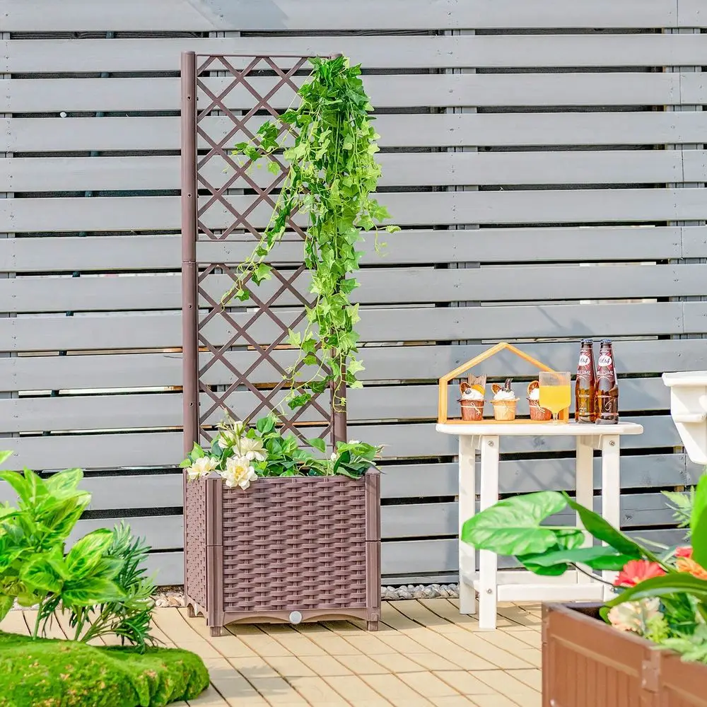 Garden Bed W Trellis Planter Box For Climbing Plants 16 X 16 X 53
Garden Bed W Trellis Planter Box For Climbing Plants 16 X 16 X 53