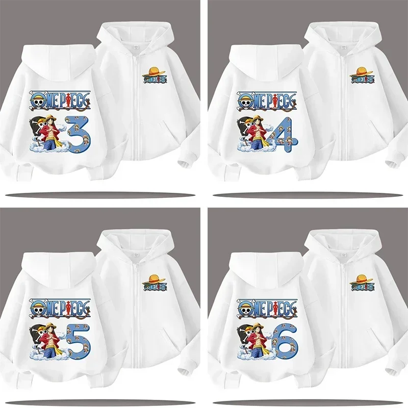 3-13 Years Old One Piece Cartoon Print Pirate Kids Hooded Sweatshirt with Zipper and Button Closure Boys' Casual Shirt
3-13 Years Old One Piece Cartoon Print Pirate Kids Hooded Sweatshirt with Zipper and Button Closure Boys' Casual Shirt