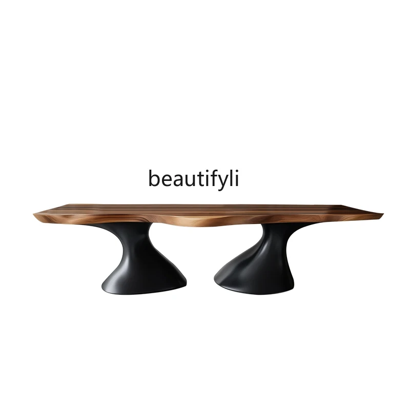 Italian minimalist all-solid wood dining table rectangular dining table designer special-shaped office
Italian minimalist all-solid wood dining table rectangular dining table designer special-shaped office