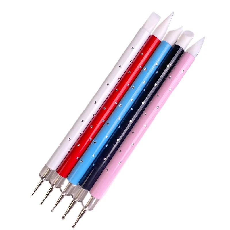 *Nail art point drill pen double-head silicone brush set nail bead special tool
*Nail art point drill pen double-head silicone brush set nail bead special tool