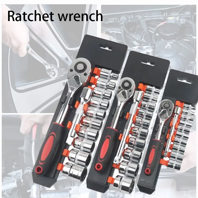 Wrench Socket Set Hardware Car Boat Motorcycle Bicycle Repairing Tool 12PCS Extension Rod Multi-function Ratchet Spanner Set
Wrench Socket Set Hardware Car Boat Motorcycle Bicycle Repairing Tool 12PCS Extension Rod Multi-function Ratchet Spanner Set