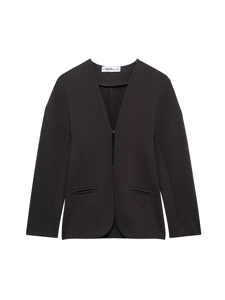 Willshela Women Fashion Black Hidden Breasted Blazer Vintage V-Neck Long Sleeves Female Chic Lady Outfits
Willshela Women Fashion Black Hidden Breasted Blazer Vintage V-Neck Long Sleeves Female Chic Lady Outfits