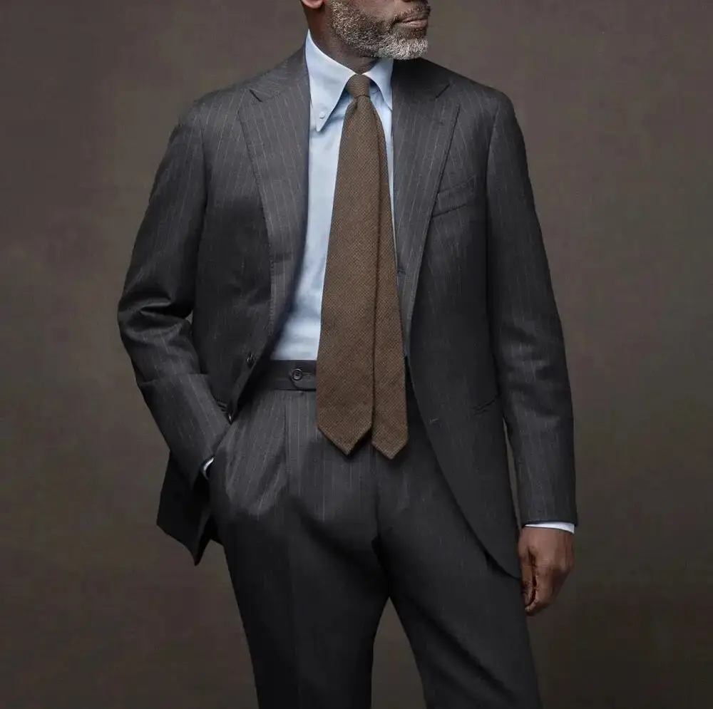 Fashion Classic Striped Men Suit Two Pieces(Jacket+Pants) High Quality Outfits Chic Casual Party Prom Wedding Set
Fashion Classic Striped Men Suit Two Pieces(Jacket+Pants) High Quality Outfits Chic Casual Party Prom Wedding Set
