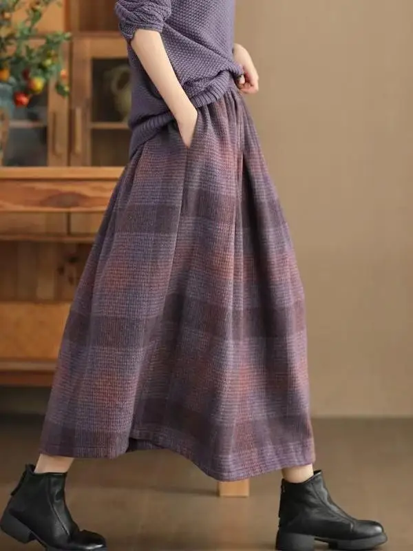 Women's Woolen A-Line Skirt High Waist Concealing Belly Autumn Winter plus Size Slimming Skirts Casual Commute Style
Women's Woolen A-Line Skirt High Waist Concealing Belly Autumn Winter plus Size Slimming Skirts Casual Commute Style