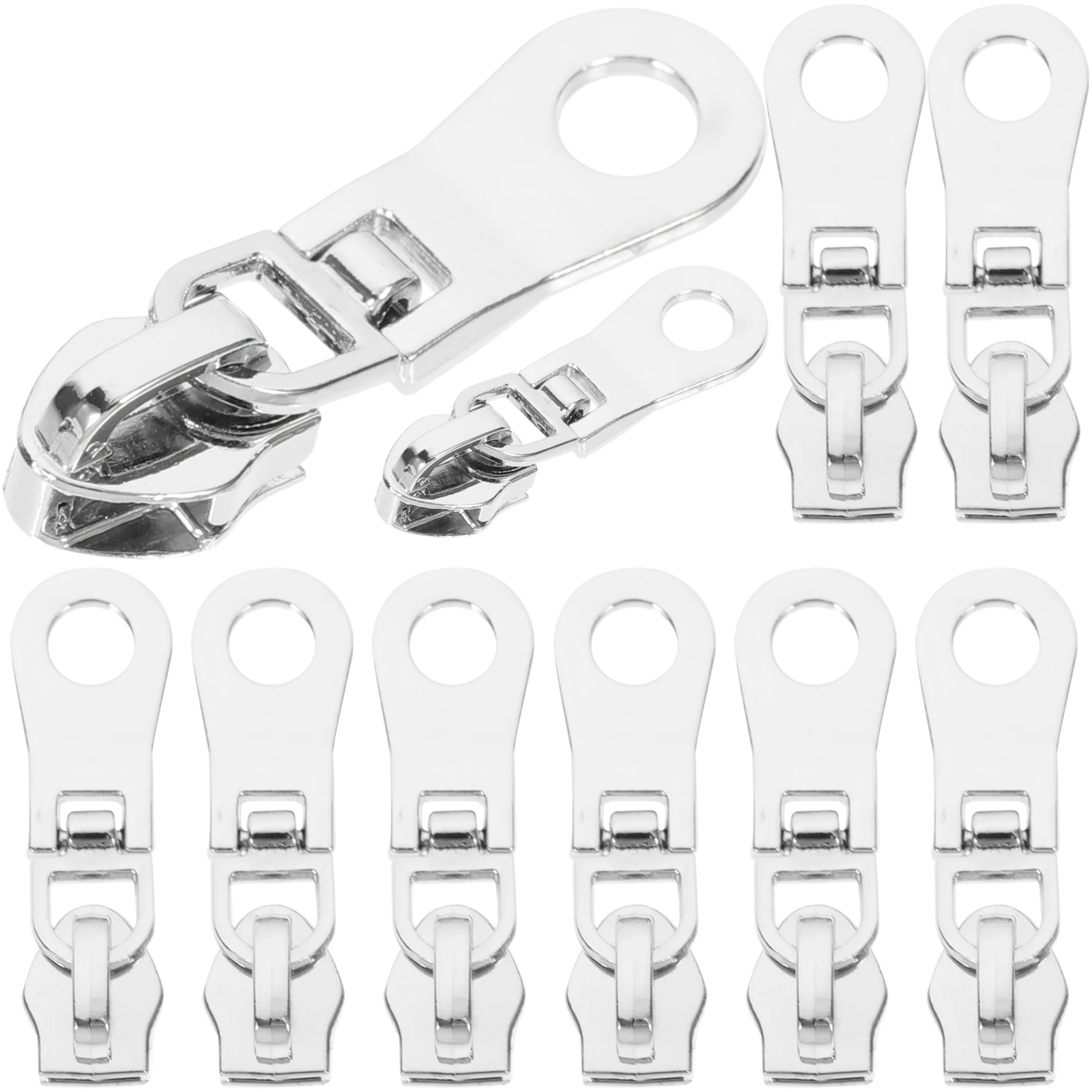 10 Pcs Alloy Zipper Heads for Clothing Jacket Accessories Durable Suitable for Purse Backpack Suitcase Repair Kit Metal Slides
10 Pcs Alloy Zipper Heads for Clothing Jacket Accessories Durable Suitable for Purse Backpack Suitcase Repair Kit Metal Slides
