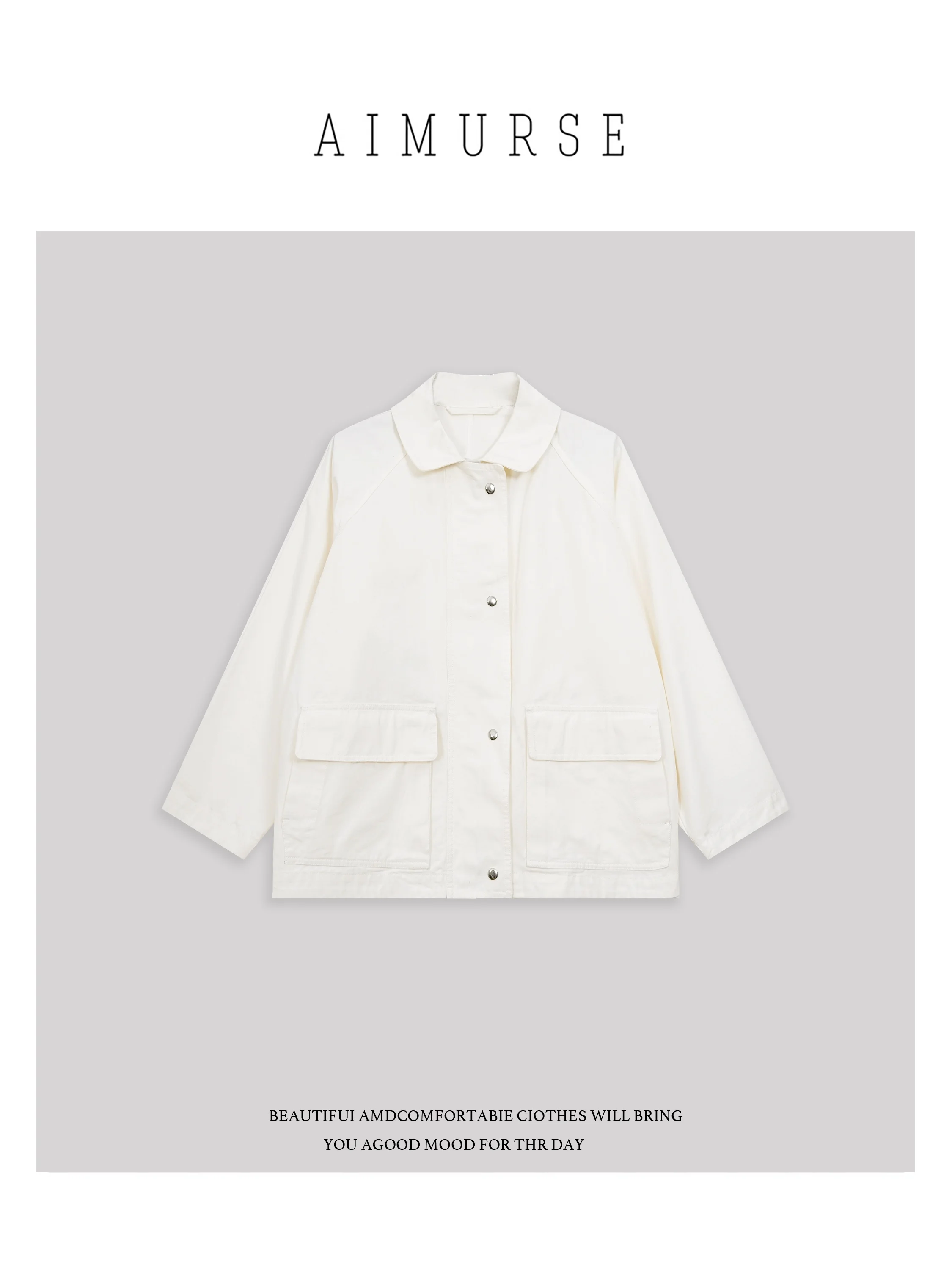 AIMURSE Casual Cotton Outerwear Spring Outing Leisure Jaet AM7030 ular Unique Sle Women's Faion Coat
AIMURSE Casual Cotton Outerwear Spring Outing Leisure Jaet AM7030 ular Unique Sle Women's Faion Coat