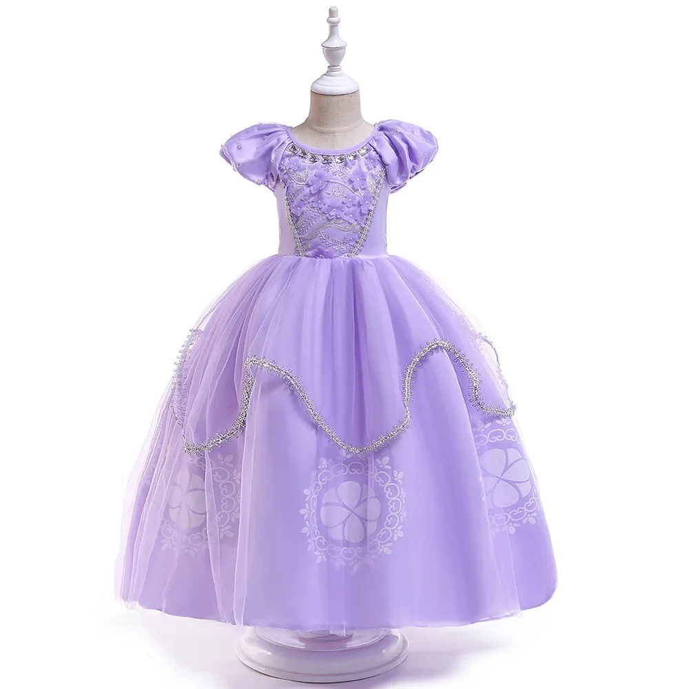 Summer Sophia Girls Dress Children Day Performance Birthday Princess Kids Dresses for Girl Flower Purple Tulle Short Sleeve Gown
Summer Sophia Girls Dress Children Day Performance Birthday Princess Kids Dresses for Girl Flower Purple Tulle Short Sleeve Gown