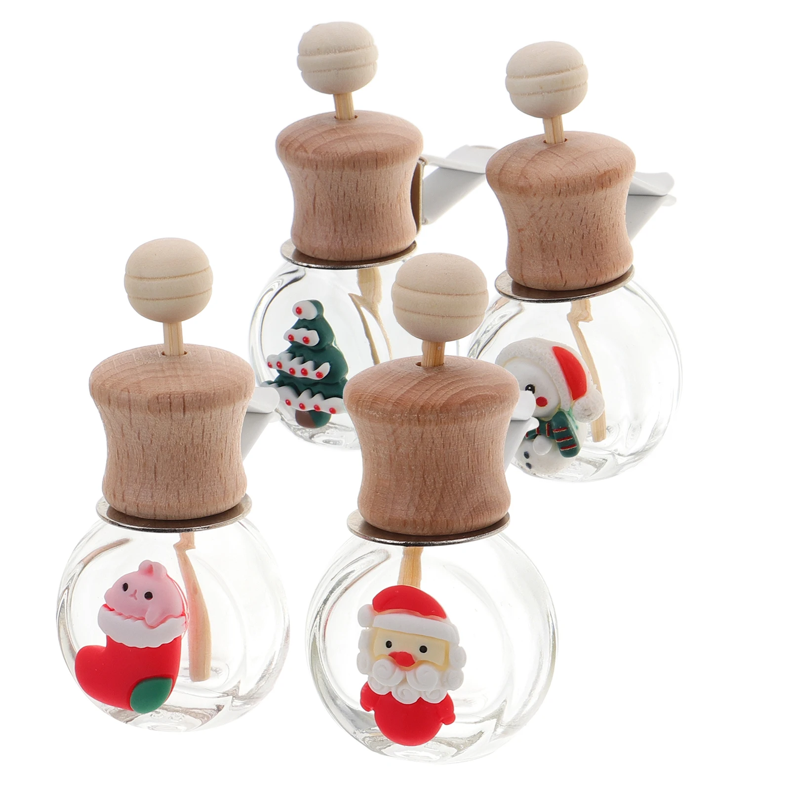 4 Pcs Car Vent Diffuser Essential Oils Fragrance nament Christmas Tree Snowman Stocking Santa Claus Air Freshener Bottle
4 Pcs Car Vent Diffuser Essential Oils Fragrance nament Christmas Tree Snowman Stocking Santa Claus Air Freshener Bottle