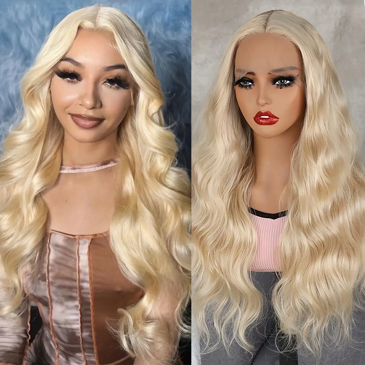 13x4 Body Wave Synthetic Lace Front Wigs 613 Blonde Synthetic Daily Party Christmas Cosplay Use 250 Density
13x4 Body Wave Synthetic Lace Front Wigs 613 Blonde Synthetic Daily Party Christmas Cosplay Use 250 Density