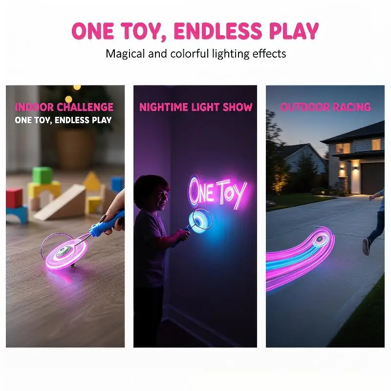 1 Set Kids Gift LED Magnetic Orbit Gyroscope Toy Magic Spinning Top With Rail Hand Cranked Luminous Flashing Lights Spinning Top
1 Set Kids Gift LED Magnetic Orbit Gyroscope Toy Magic Spinning Top With Rail Hand Cranked Luminous Flashing Lights Spinning Top