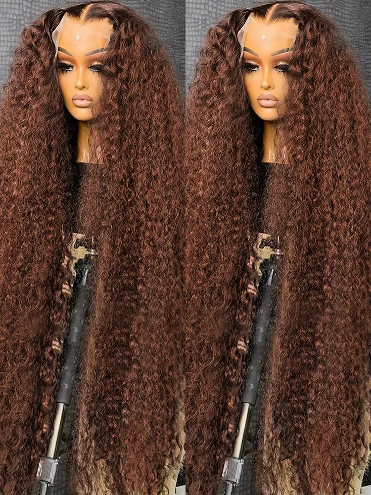 30 inch Chocolate Brown Curly Lace Front Wig 13X4 Deep Wave Lace Frontal Human Hair Wigs For Women Brazilian Bleached Lace Wig
30 inch Chocolate Brown Curly Lace Front Wig 13X4 Deep Wave Lace Frontal Human Hair Wigs For Women Brazilian Bleached Lace Wig