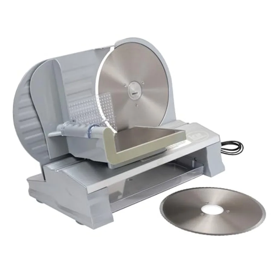 8 Inch Aluminum Electric Meat Slicer Machine with Two Stainless Steel Blades Serrated and Fine Silver
8 Inch Aluminum Electric Meat Slicer Machine with Two Stainless Steel Blades Serrated and Fine Silver